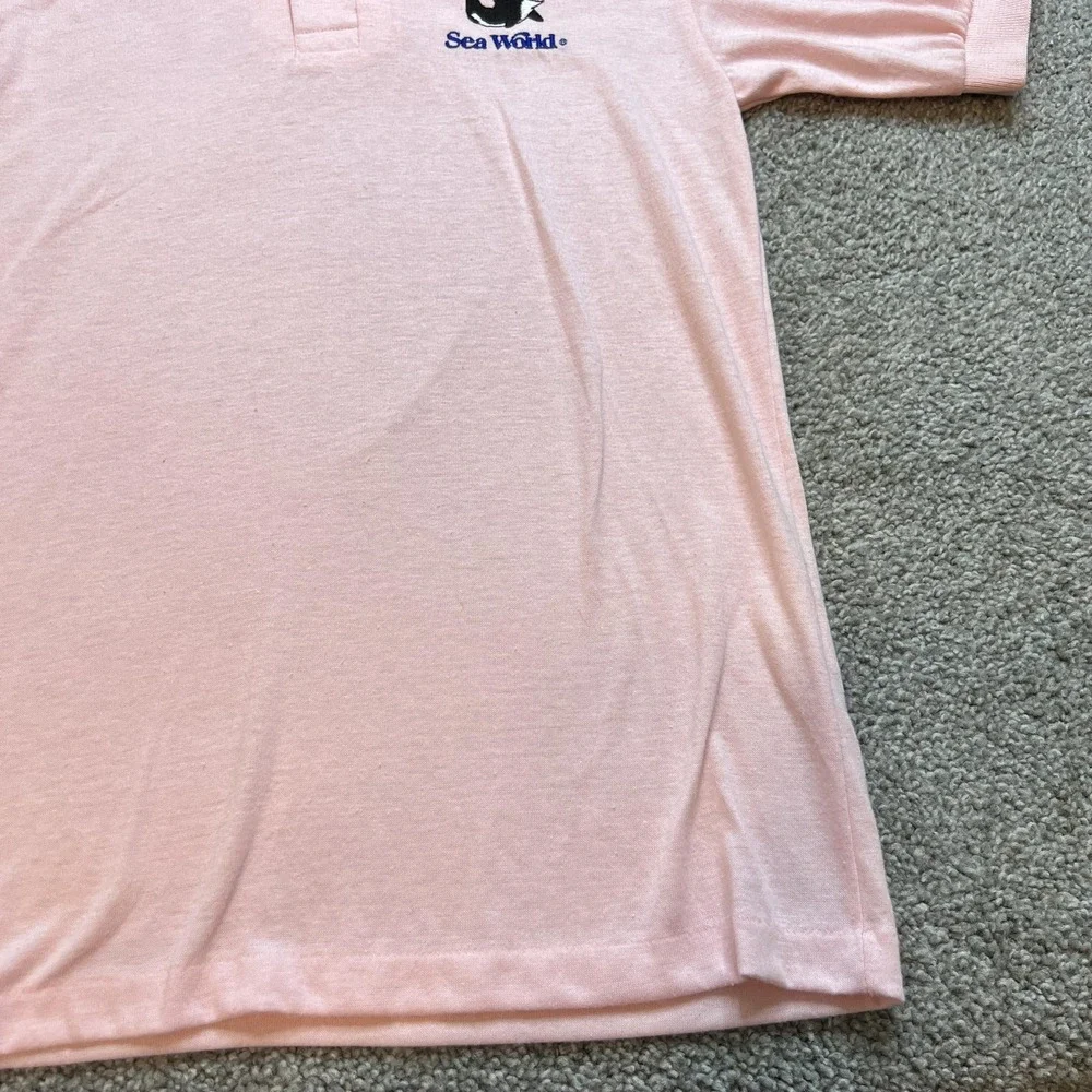 Vintage SeaWorld Polo Shirt Youth Large‎ Orca Whale Crystal Springs USA 90s